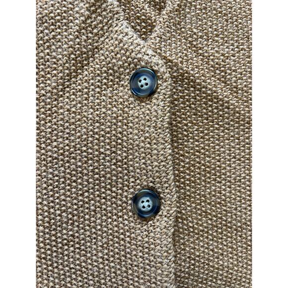 WOOLRICH Women’s Ochre Knit Vest Cardigan Brown Copper Cabin Core 100% Wool XL - Picture 3 of 9